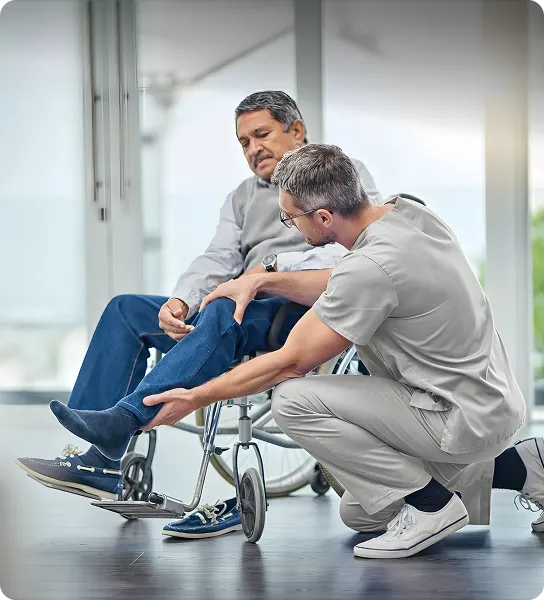 Patient receiving treatment